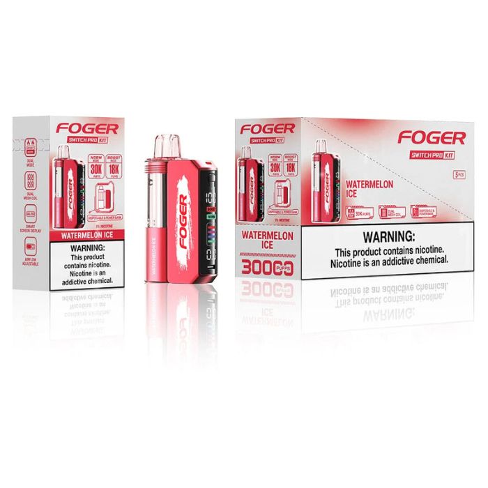 FOGER SWITCH PRO 30K PUFFS 5% NIC 19ML DISPOSABLE POD 5CT/DISPLAY