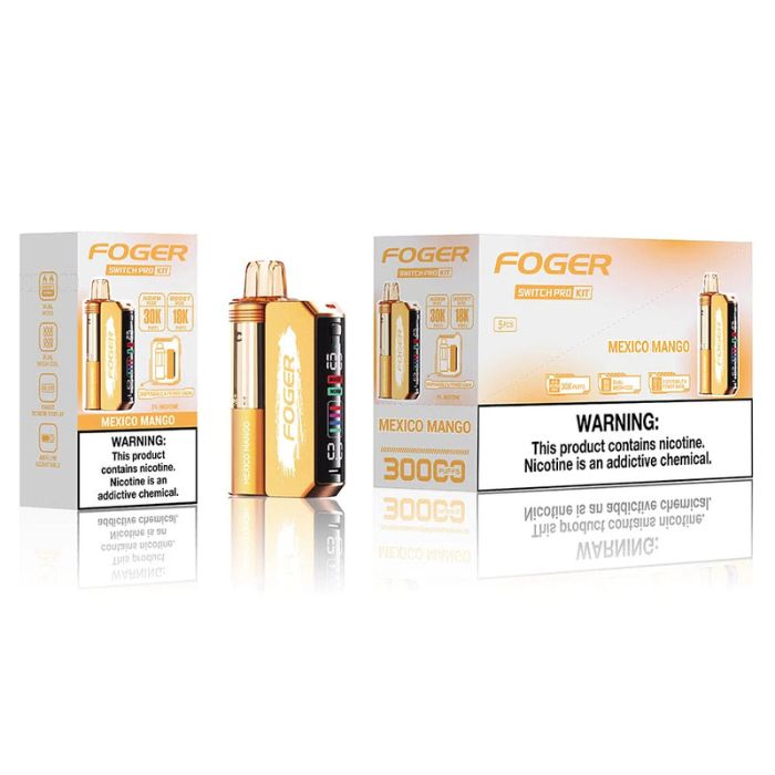 FOGER SWITCH PRO 30K PUFFS 5% NIC 19ML DISPOSABLE POD 5CT/DISPLAY