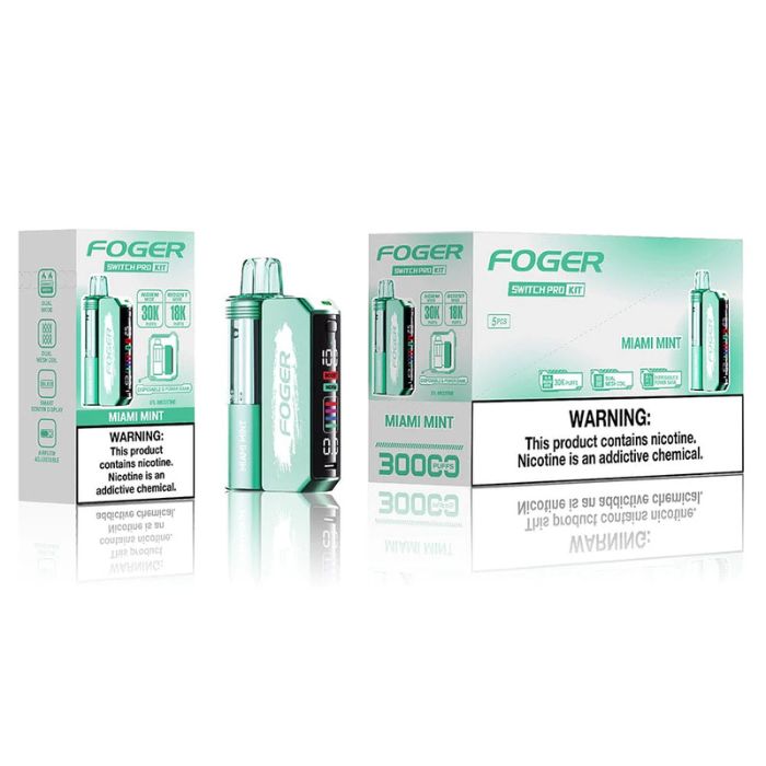 FOGER SWITCH PRO 30K PUFFS 5% NIC 19ML DISPOSABLE POD 5CT/DISPLAY