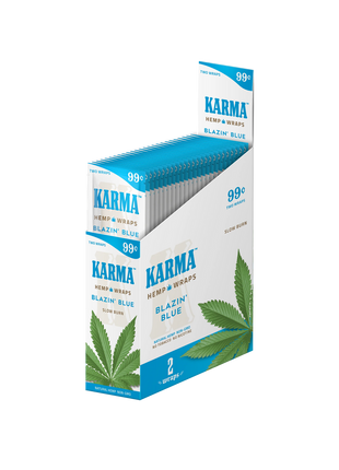 Karma 4 For $0.99 Blazin Blue Hemp Wrap 15 Pack