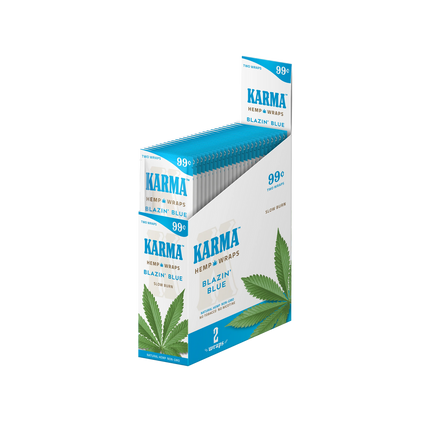 Karma 4 For $0.99 Blazin Blue Hemp Wrap 15 Pack