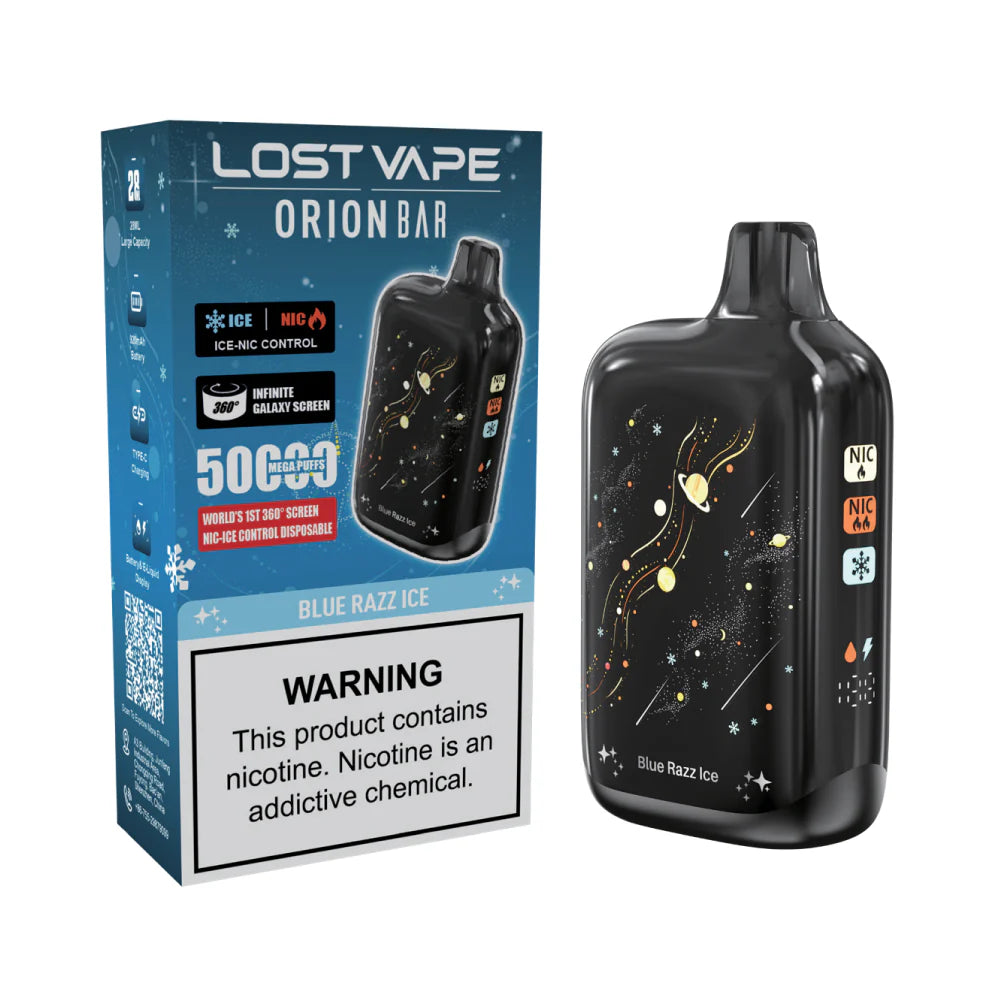 LOST VAPE ORION BAR 50K PUFFS 5% NIC 28ML DISPOSABLE 5CT/DISPLAY