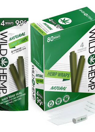 Wild Hemp 20Ct Natural Wraps 4 For $0.99