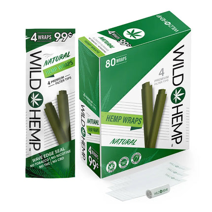 Wild Hemp 20Ct Natural Wraps 4 For $0.99