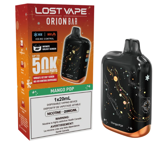 LOST VAPE ORION BAR 50K PUFFS 5% NIC 28ML DISPOSABLE 5CT/DISPLAY