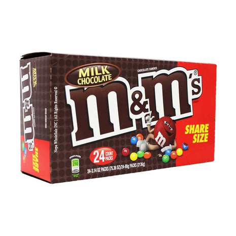 M&M 24-3.14 Oz Milk Chocolate Sharing Size - SBCDISTRO