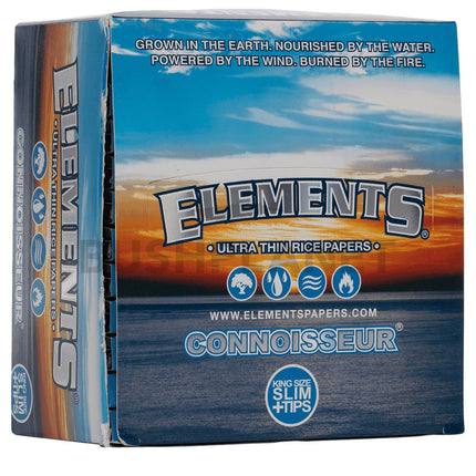 Elements Connoisseur Slim Paper + Tips King Size Box - SBCDISTRO
