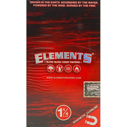 Elements Slow Burn Hemp Papers Red 1.1/4 - SBCDISTRO