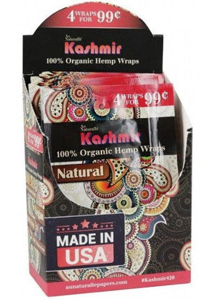 Kashmir Natural Organic Hemp Wraps 15ct Packs - SBCDISTRO
