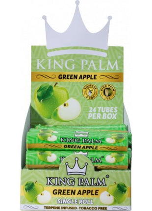 King Palm Single Roll Green Apple - 24 Ct/box - SBCDISTRO