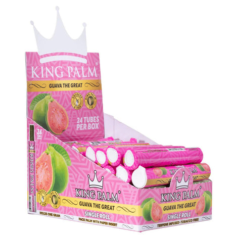 King Palm Single Roll - Guava The Great 24 Tubes Per Box - SBCDISTRO