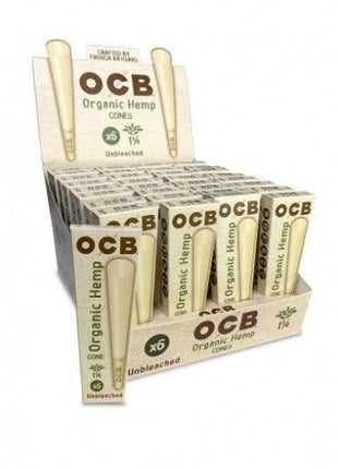 Ocb Cone Organic Hemp 1 1/4 6pk - SBCDISTRO