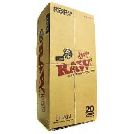 Raw 12ct. 20 Pc Lean Raw Cone 110 Mm / 4.3 Inch - SBCDISTRO