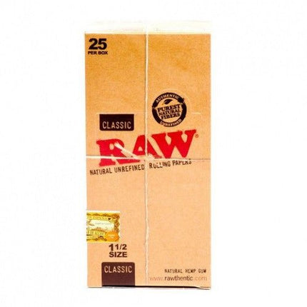 Raw Classic 1 1/2 Paper 25 Per Box - SBCDISTRO