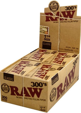 Raw Classic 300"s 1 1/4 Rolling Paper 20 Per Box - SBCDISTRO