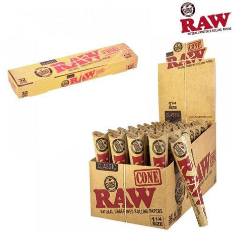 Raw Classic Cone 1 1/4size (32pack/box - 6cone/pack -192cones) - SBCDISTRO
