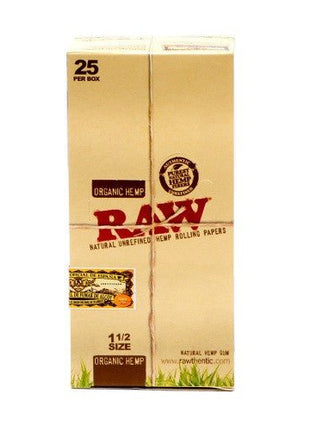 Raw Organic 1 1/2 Size 25 Per Box - SBCDISTRO