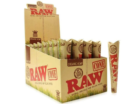 Raw Organic Cone King Size (32pack / 3cones / 96cones) - SBCDISTRO