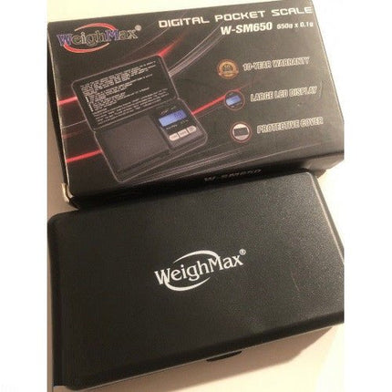 Weighmax W-sm650 Digital Pocket Scale 650 X 0.1g (100pcs/ctn $3.50/ea) - SBCDISTRO