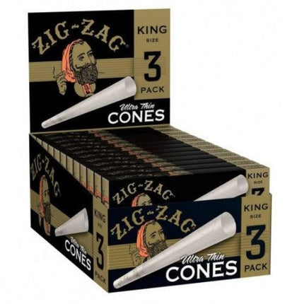 Zig Zag King Size Ultra Thin Cones - 3 Pack - SBCDISTRO